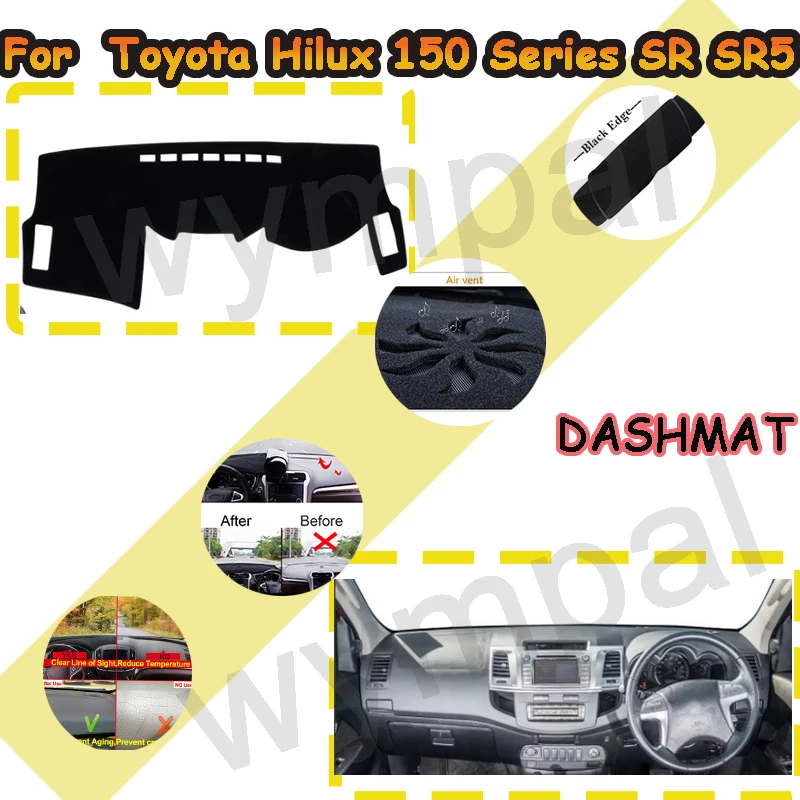 

Dash Mat Car Dashboard Cover For Toyota Hilux 150 Series SR SR5 2005-2015 RHD, Dashmat Pad Carpet Dash Mat Sun Shade