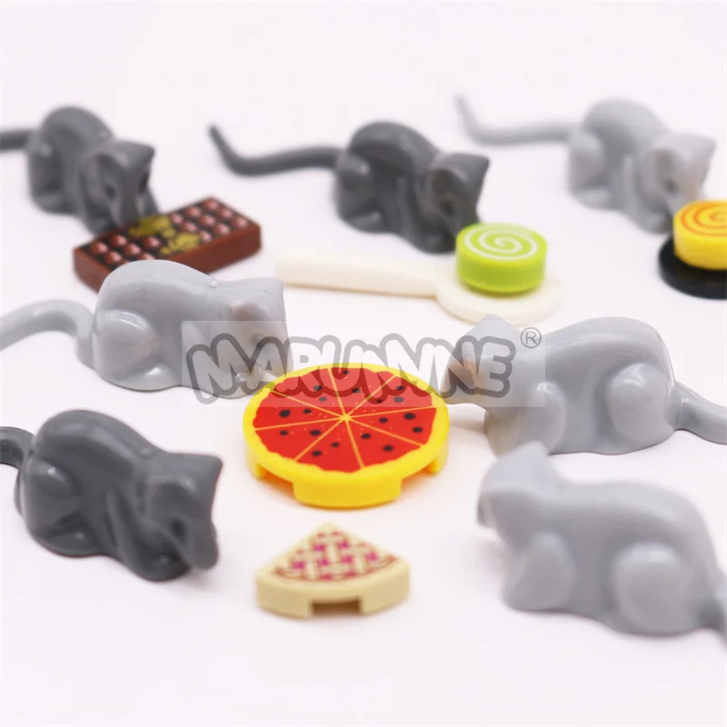 Marumine Halloween Building Blocks Accessories Spider Bat Mouse Snake Bush MOC Bricks Parts 6064 30238 30103 40234 Compatible