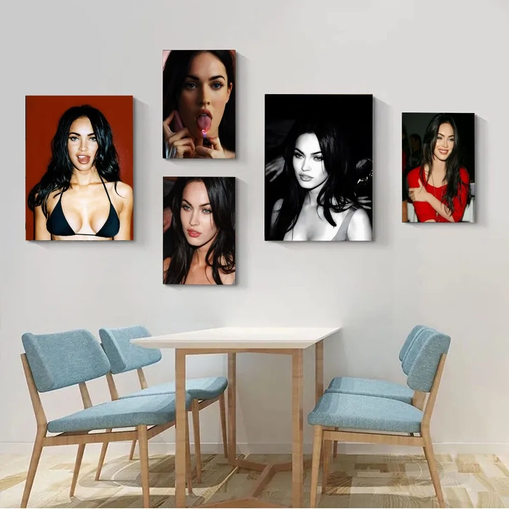 Megan Fox Actor Poster Posters Kraft Paper Vintage Poster Wall Art Painting Study Aesthetic Art Small Size Wall Stickers