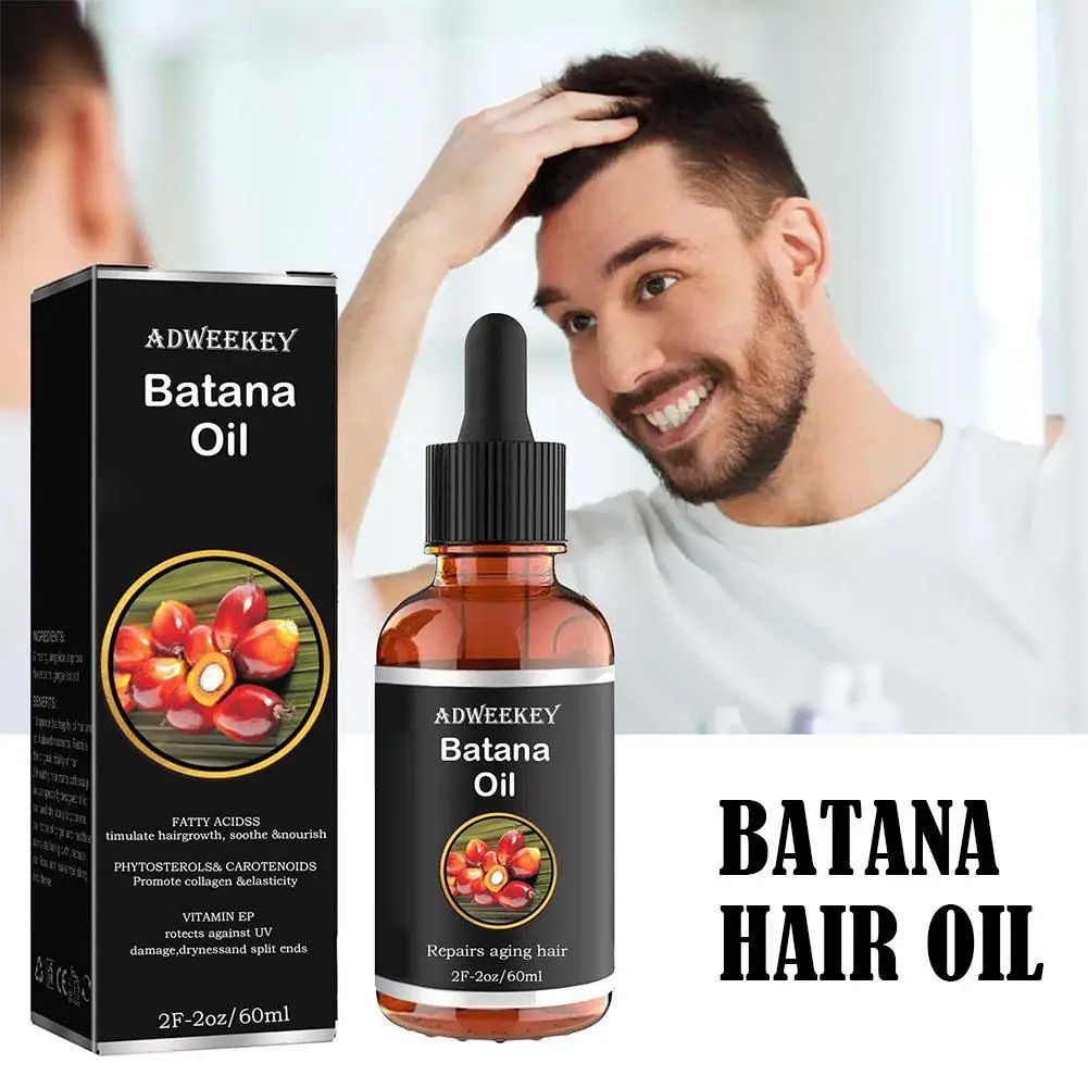 60ml Batana Oil Anti-Hair Loss Essence 100% Natural Promotes Hair Wellness Enhances Hair Fast For Men & Women