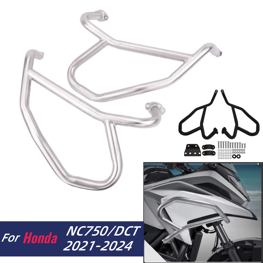 

NC750 Crash Bar Engine Guard Frame Bumper For Honda NC750 DCT 2021-2024 Motorcycle Highway Fall Protection Stainless Accessories