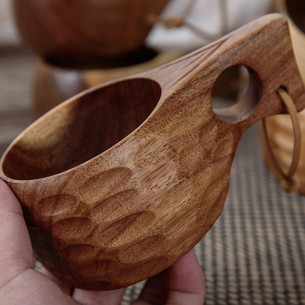 

Wooden Milk Cup H made Natural Solid Wood Coffee Mug Kids Gifts Vintage Drinkware Nordic Style Glassware Kitchen Bar Accessories