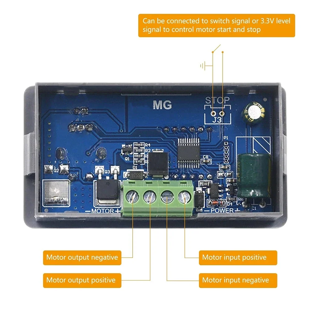 2pcs For PWM DC Motor Speed Controller 5 V 12 V 24 V 150 W Display Speed Controller With Soft Start Protection