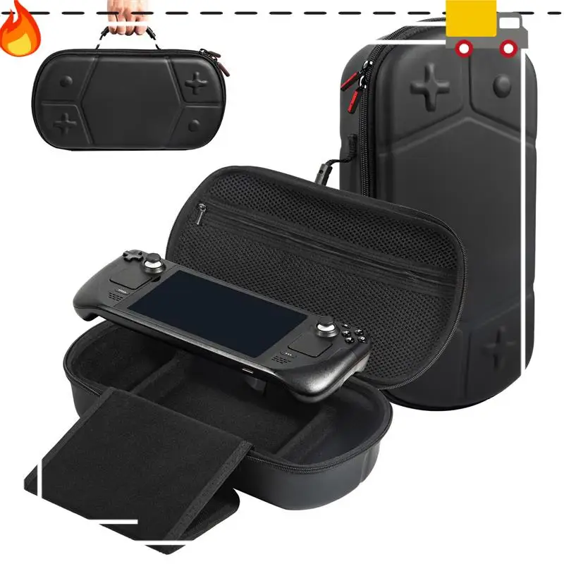 

Universal Storage Bag Waterproof PU Case Large Space Bag Case For Steam Deck/Switch/ROG Aiiy Game Console Durable Easy Install