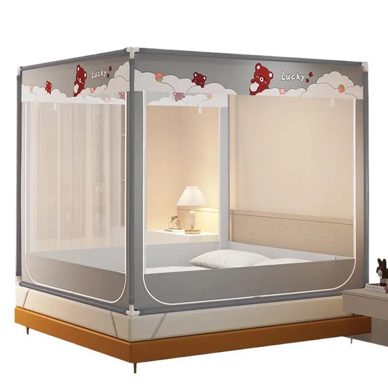 

Children's anti-drop mosquito net household bedroom bed curtain 2024 new installation-free