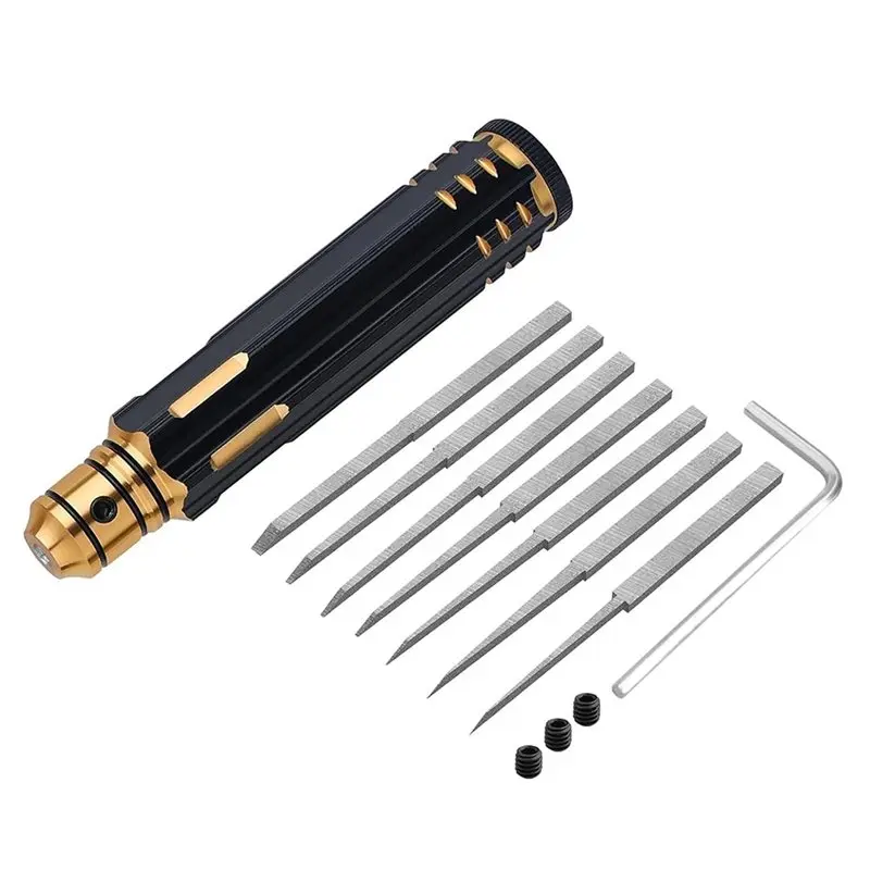 

【Electronic-Accessories】Scriber 7 In 1 Prime Model Multiple Blades For Gundam, Resin, And Carving Scribe Line Cutting Tool