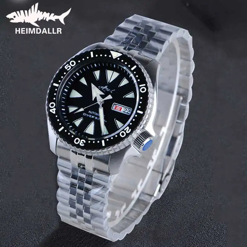 Heimdallr Sharkey Diver Watch 20ATM Water Resistant Sapphire Crystal C3 Luminous Dial NH36 Automatic Mechanical Steel Bracelet