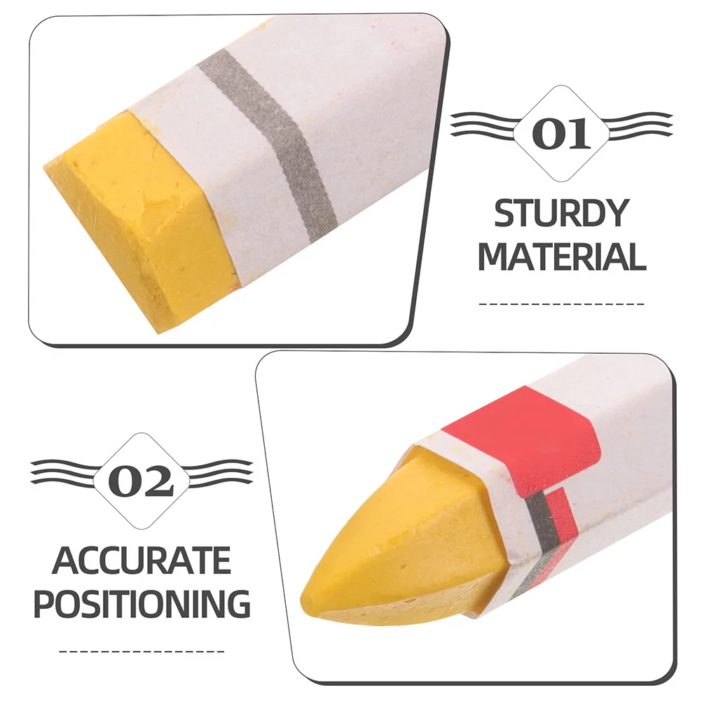 4Pcs Tire Marking Pens Yellow High Visibility Design Multi Purpose Use for Cars Motorbikes Accurate Marking