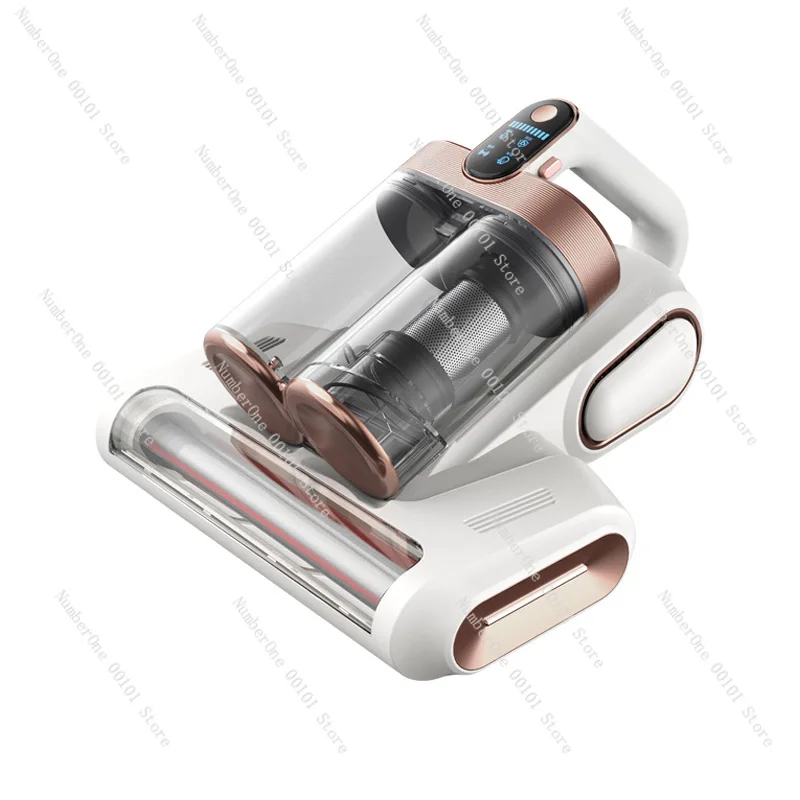Double Cup UV Vacuum Cleaner 16KPa Suction 40K Beat/Min Hot Air Flow Portable Wheels for Mattress Sofa Bed