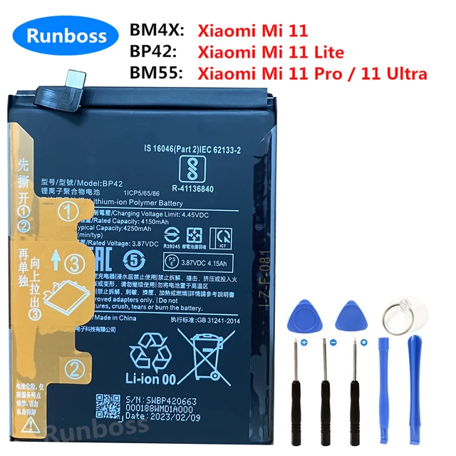 BP42 BM4X BM55 Original New Battery For Xiaomi Mi 11 Mi11 Lite 5G,  Xiaomi11, Xiaomi11 Pro, Xiaomi11 Ultra Phone Batteries - AliExpress