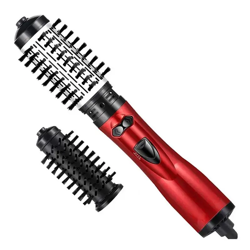 

Rotating Hair Dryer Brush Electric Blow Comb Hair Straightener 360 Rotating Hair Dryer Curler with 2 Brush Heads Replaceable