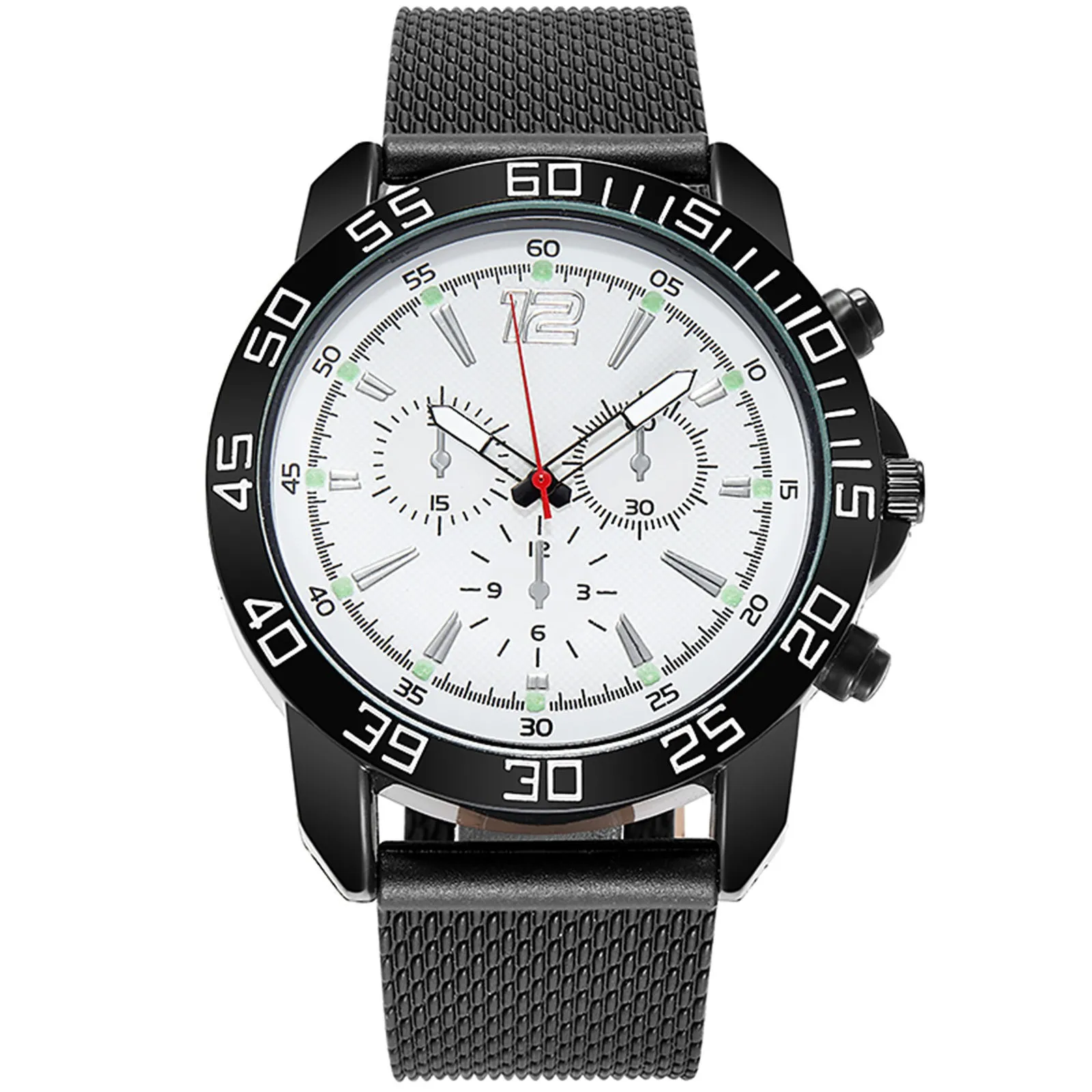 ساعة إلكترونية للرجال بحزام عمل مضيء ساعة كاجوال شبكية ساعة رجالية Te37