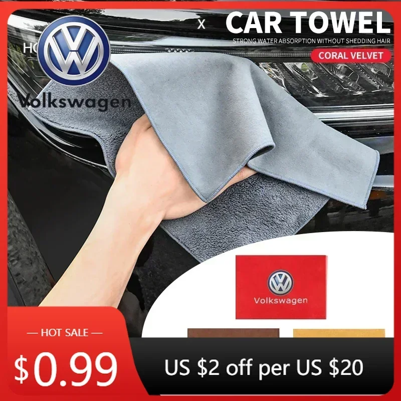 

For VOLKSWAGEN VW Polo B6 2025 Hot For Volkswagen New Cars Wash Microfiber Towel Car Cleaning Drying Cloth Detailing Towel For V