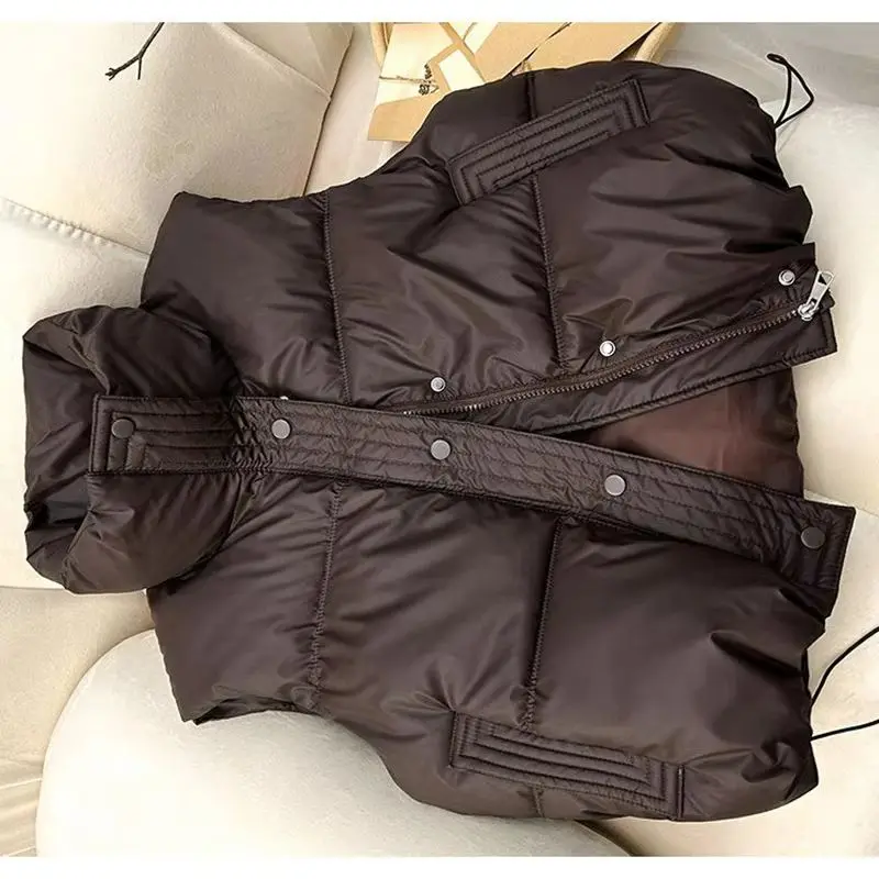 

2025New Wash-free Loose Vest Women's Fashion All-match Sleeveless Parkas Windproof Rainproof Short Vest Winter Thick Warm Jacket