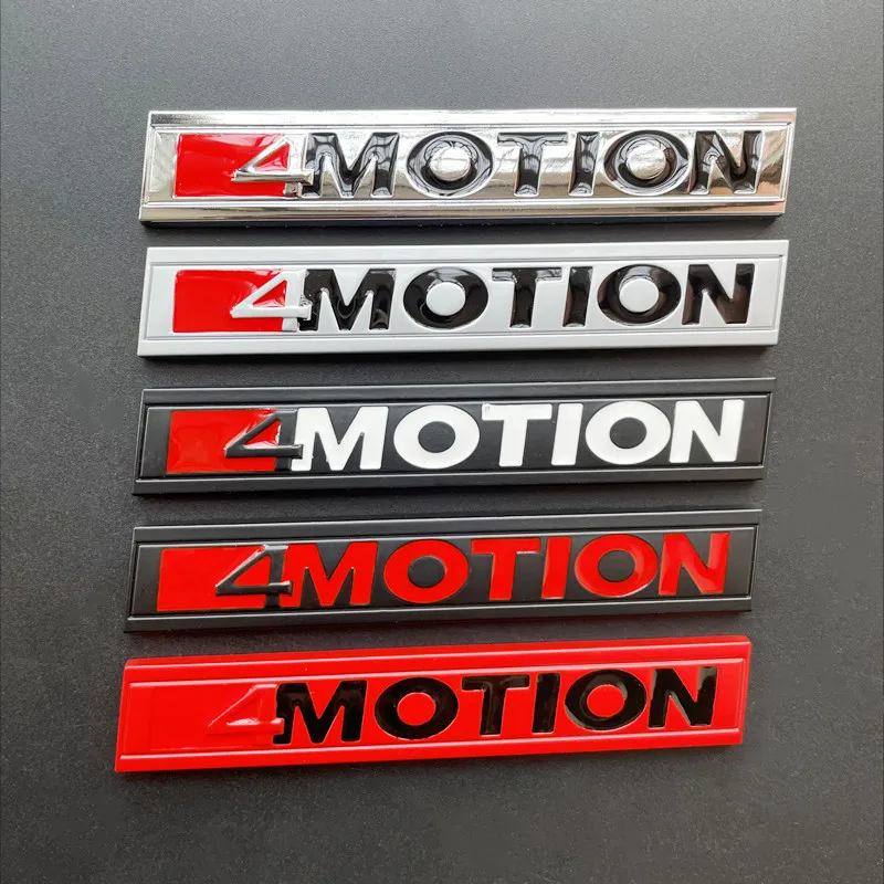 3D Metal 4 Motion Logo 4motion Emblem Car Trunk Badge For Volkswagen CC T5 Golf 4 Passat B6 Tiguan 4MOTION Sticker Accessories