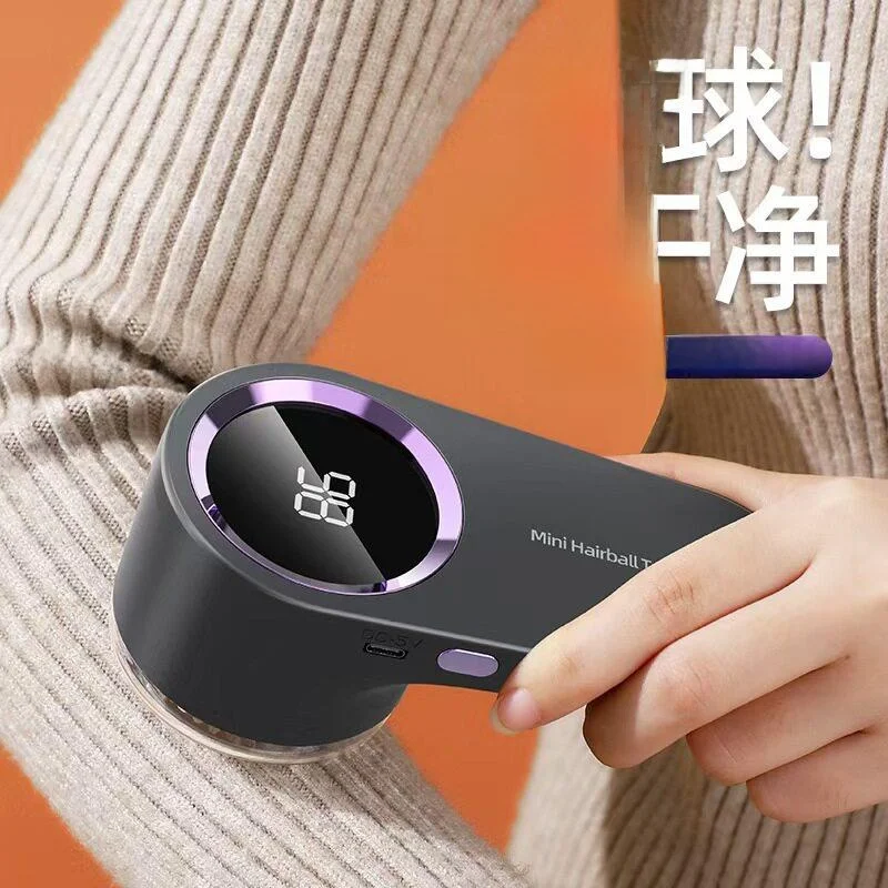 デジタルディスプレイ付き衣類毛玉取り器-家庭用毛玉クリーナー-糸くず取り器-衣類ブラシ-布地用セーターコート用ダストローラー