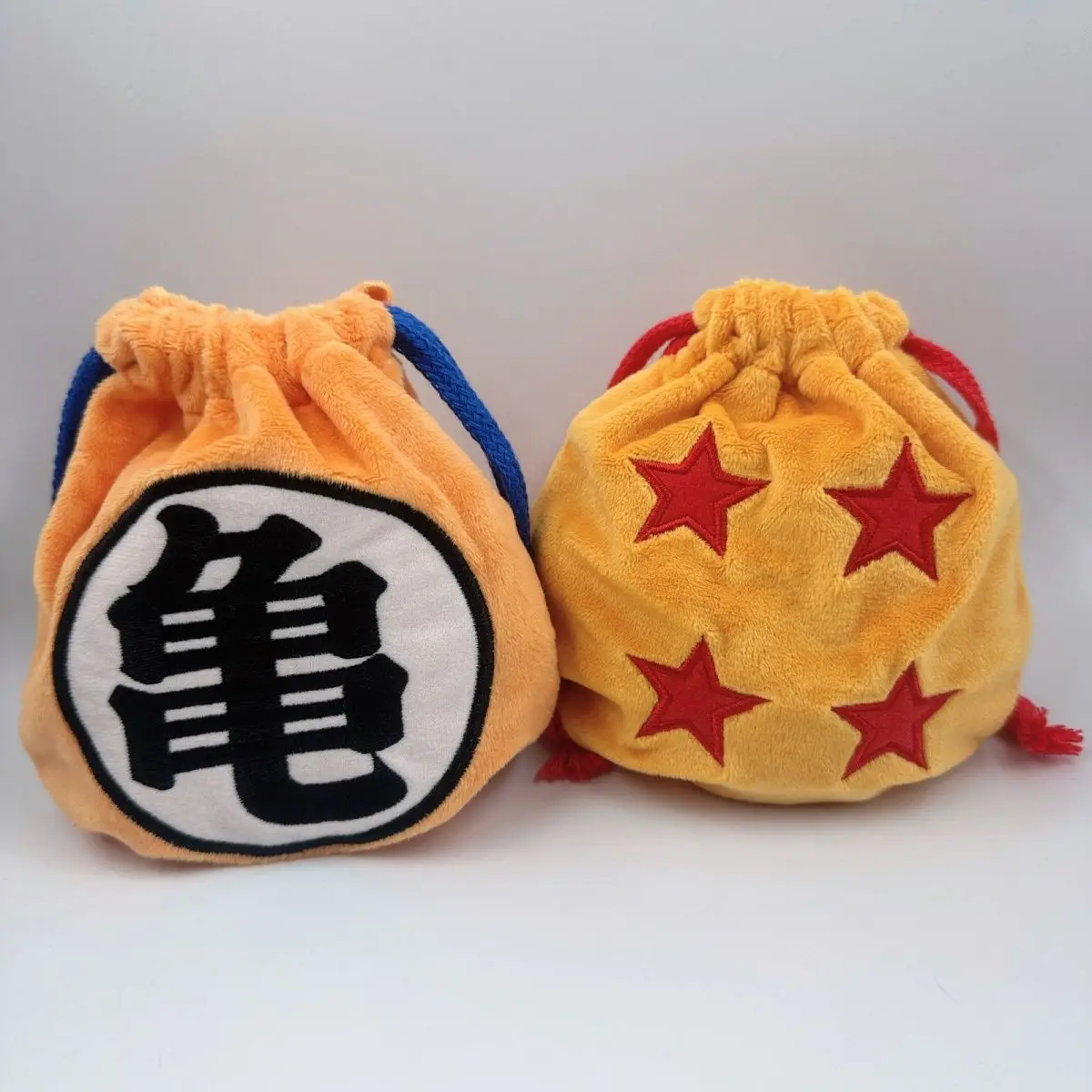 Bolsa con Cordón Bordada con Diseño de Dragon Ball de Cuatro Estrellas, Bolsa de Almacenamiento de Papelería para Estudiantes, Bolsa Pequeña de Tela Portátil