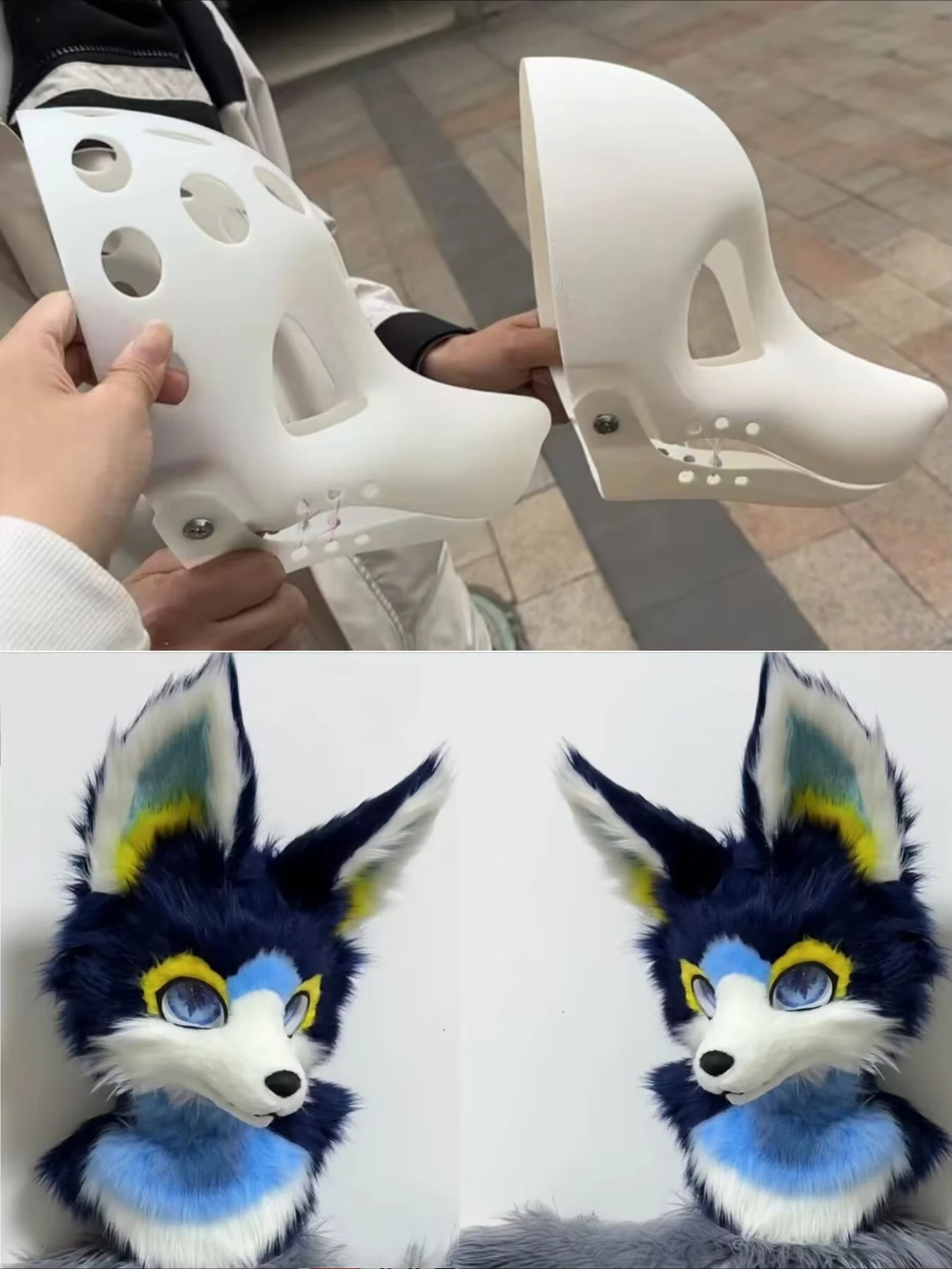 

Kemono Fursuit Mask Moving Jaw Skull Furry Canidae Beast Skull COS accessories