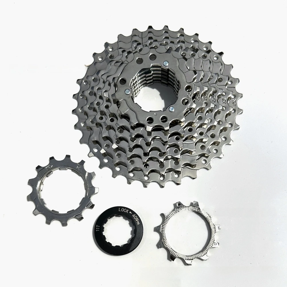 8 Speed and 9 Speed Bicycle Freewheel Cassette 11T to 32T Gear Wheel Electroplated for All Standard For Bike Models