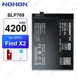 NOHON Phone Battery for OPPO Find X2 / X2 Pro BLP769 BLP767 High Quality Batteries Free Tools