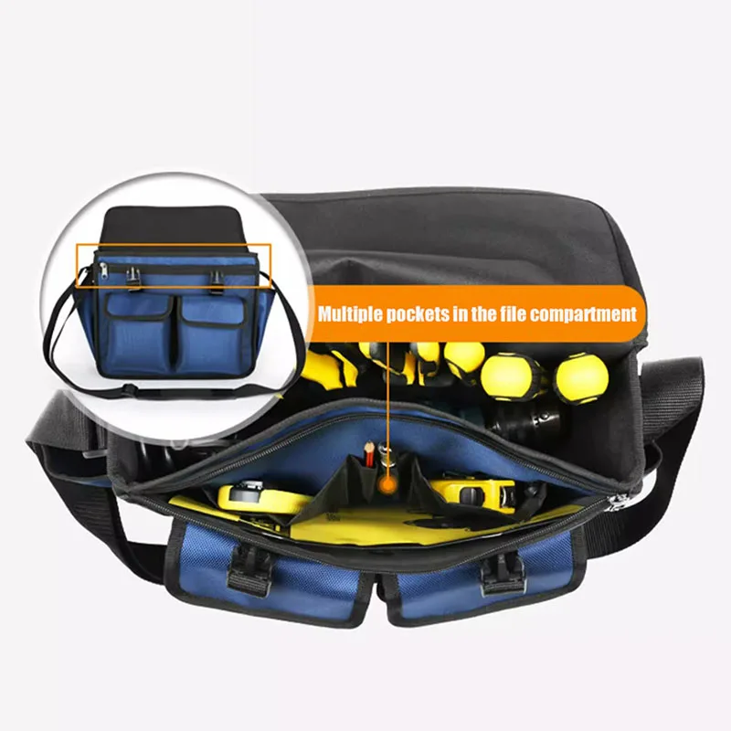 Imagem -03 - Ferramentas Multifuncionais Bolso Hardware Mala Caixa de Ferramentas Eletricista Profissional Ferramentas Pouch Madeira Trabalhando Ferramenta Bolsa Repair Kit