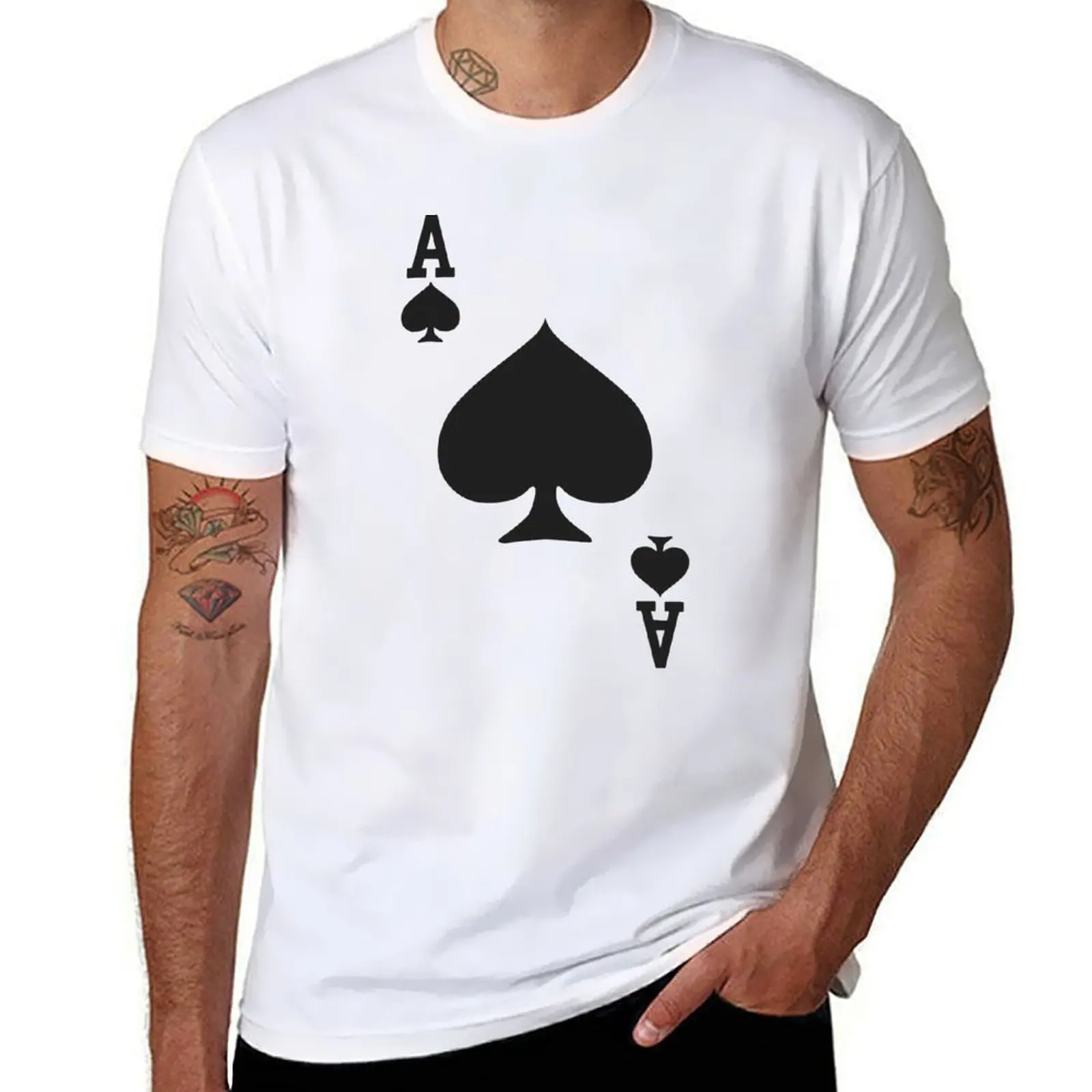 

Ace of Spades Playing Card Funny Halloween T-Shirt t shirts for man cotton funny printed t shirts for man T-Shirt