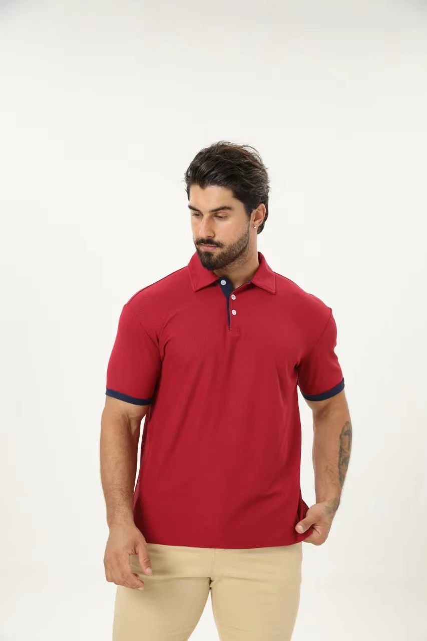 Men\'s Golf Shirt Polo Shirt Work Casual Lapel Short Sleeve Basic Modern Color Block Patchwork Spring & Summer Regular Fit