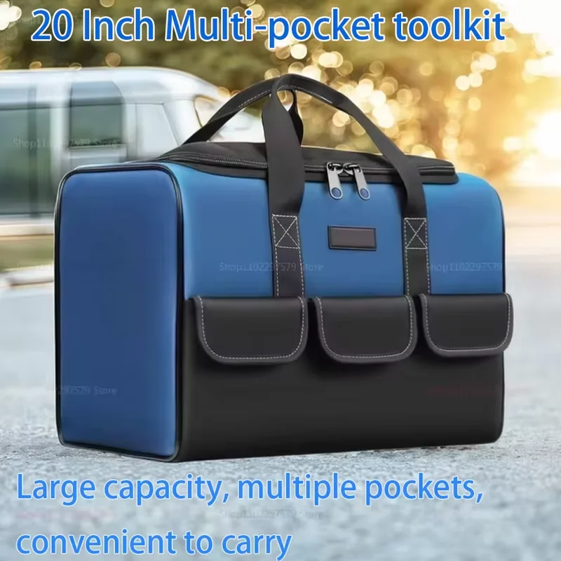 

Large Electrician Tool Bag Organizer Heavy Duty Tool Pouch Bag Waterproof Anti-Fall Storage Bag with Multi Pockets Pochete