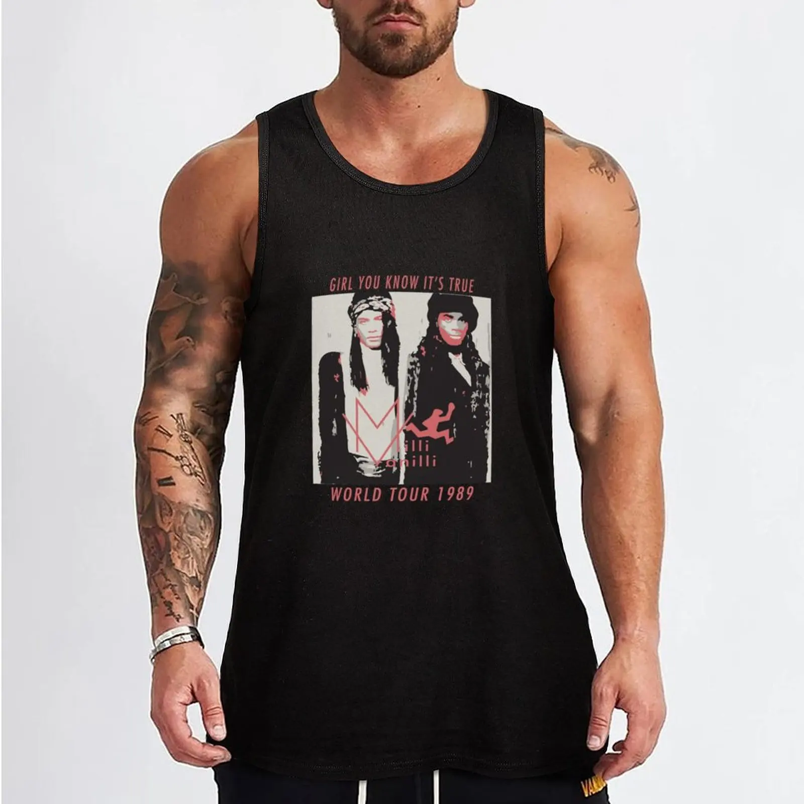 Milli Vanilli World Tour 1989 Tank Top Men's cotton t-shirt Men's gym summer clothes man 2024 Sleeveless men