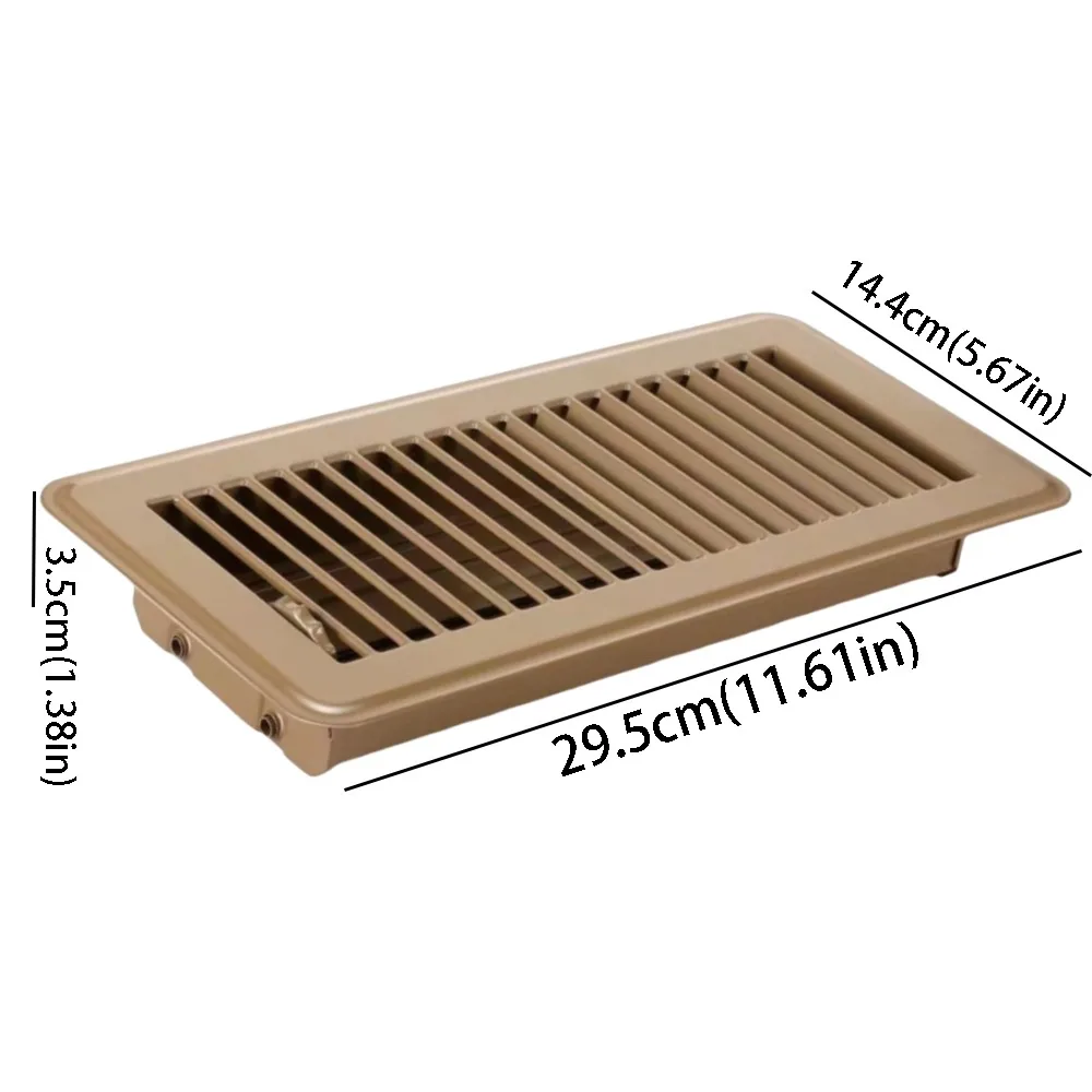 

Carbon Steel Floor Register Rustproof High Efficiency Metal Floor Vent Covers Easy to Install Adjustable Air Vent Covers