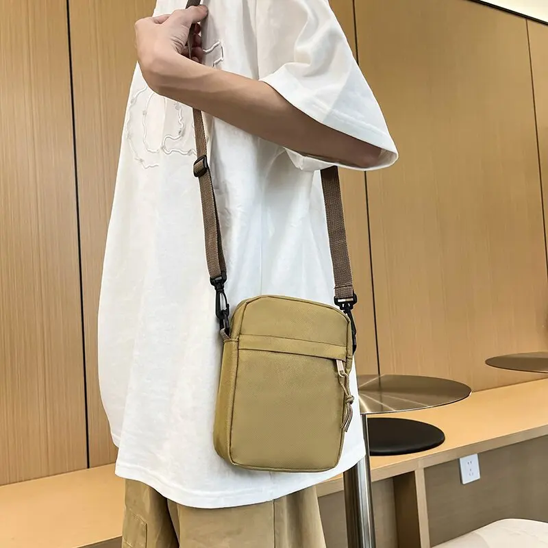 Crossbody Bag Men\'s 2024 New Casual Simple Mobile Phone Bag Small Satchel Ins Trendy Brand Men\'s Backpack Shoulder Bag Women