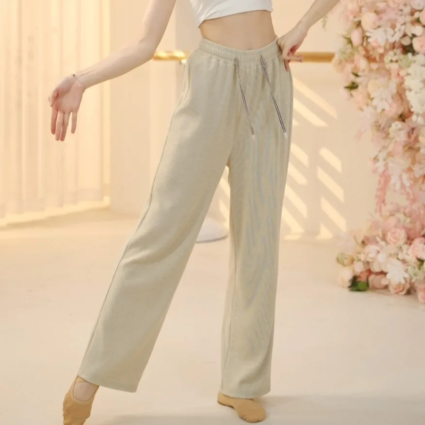 

Modern dance long wide-leg pants women's adult winter warm dance pants daily dance thin body training pants