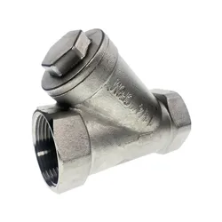 Filtro colador de tres vías Tipo Y 304, accesorios de conector de conexión de tubería de Jointer hembra de acero inoxidable