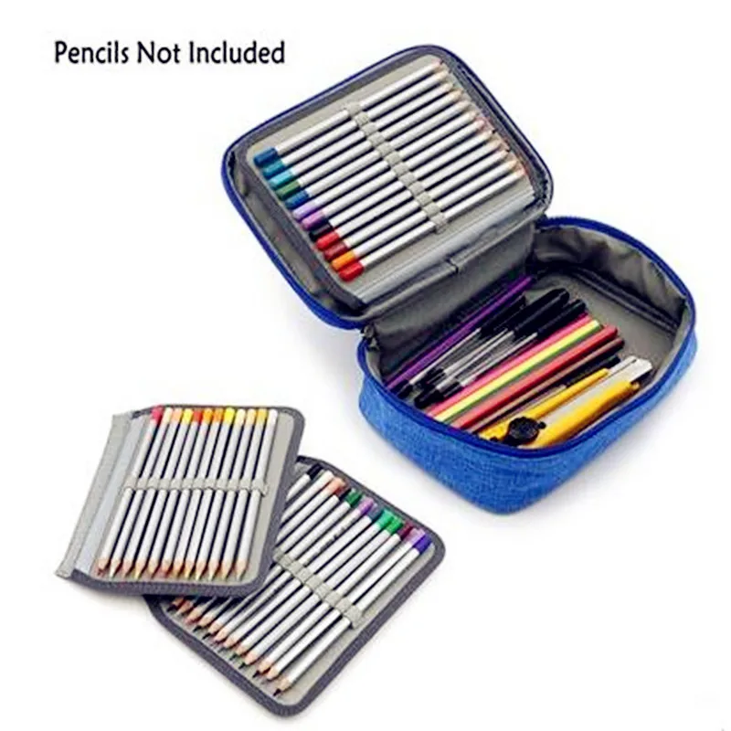 New Large Capacity School Pencil Cases  72 Holes Pen Box Penalty Multifunction Storage Bag Case Pouch Stationery Kit