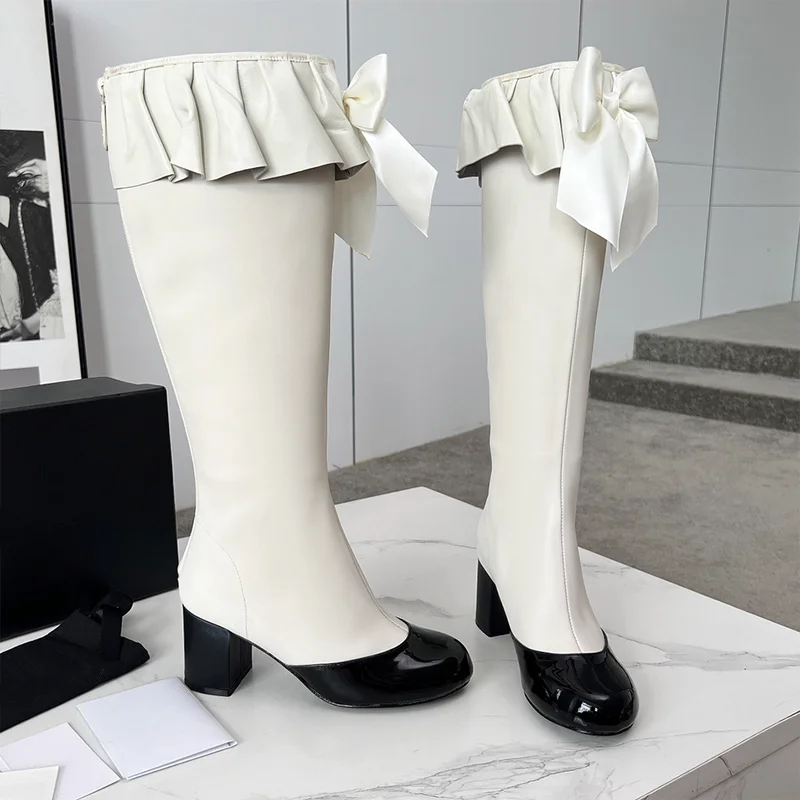 

Новейшие женские высокие сапоги высокого качества, изготовленный из кожаного верха, подкладка из овчины и натуральной подошвы, роскошный элегантный 25080506.