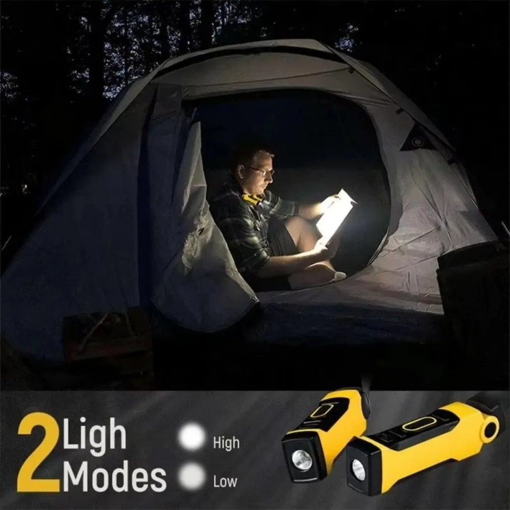 

Rechargeable LED Neck Light Long-lasting Bendable Arms Reading Light Super Bright Two Brightness Levels Neck Flashlight Camping