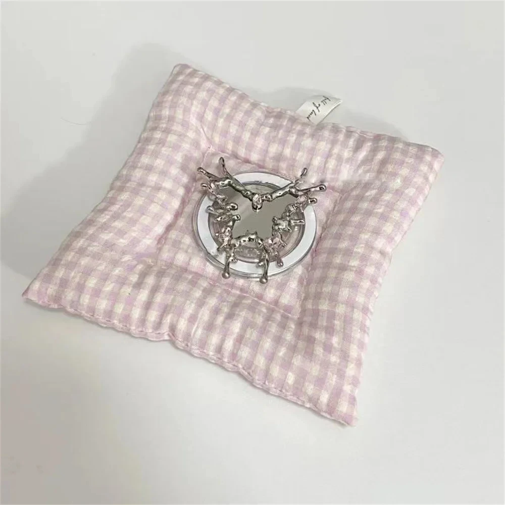 Miroir De Luxe Dobrável En Forme De Cœur D'amour Fondu 3D Pour Suporte Magsafe Griptok Anneau De Doigt De Suporte De Telefone Pour