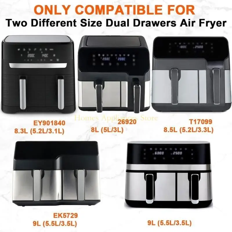 D0AB 에어 프라이어 트레이 삽입 에어 프라이어 액세서리 오븐 에어 프라이어 용 실리콘 라이너