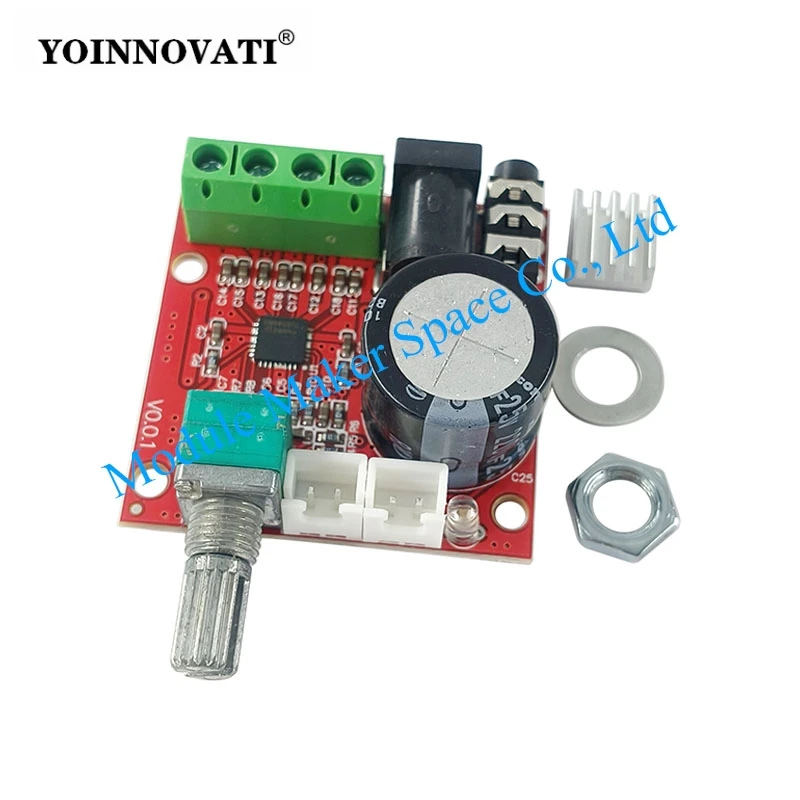 12V Mini Hi-Fi PAM8610 Audio Stereo Amplifier Board 10W+10W Dual Channel D Class HIFI Audio Amplifier Board