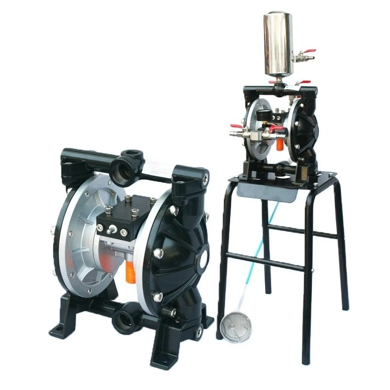 Aluminum alloy diaphragm pump 6 points 25MM pneumatic diaphragm paint pump with frame, mixed mixing pump