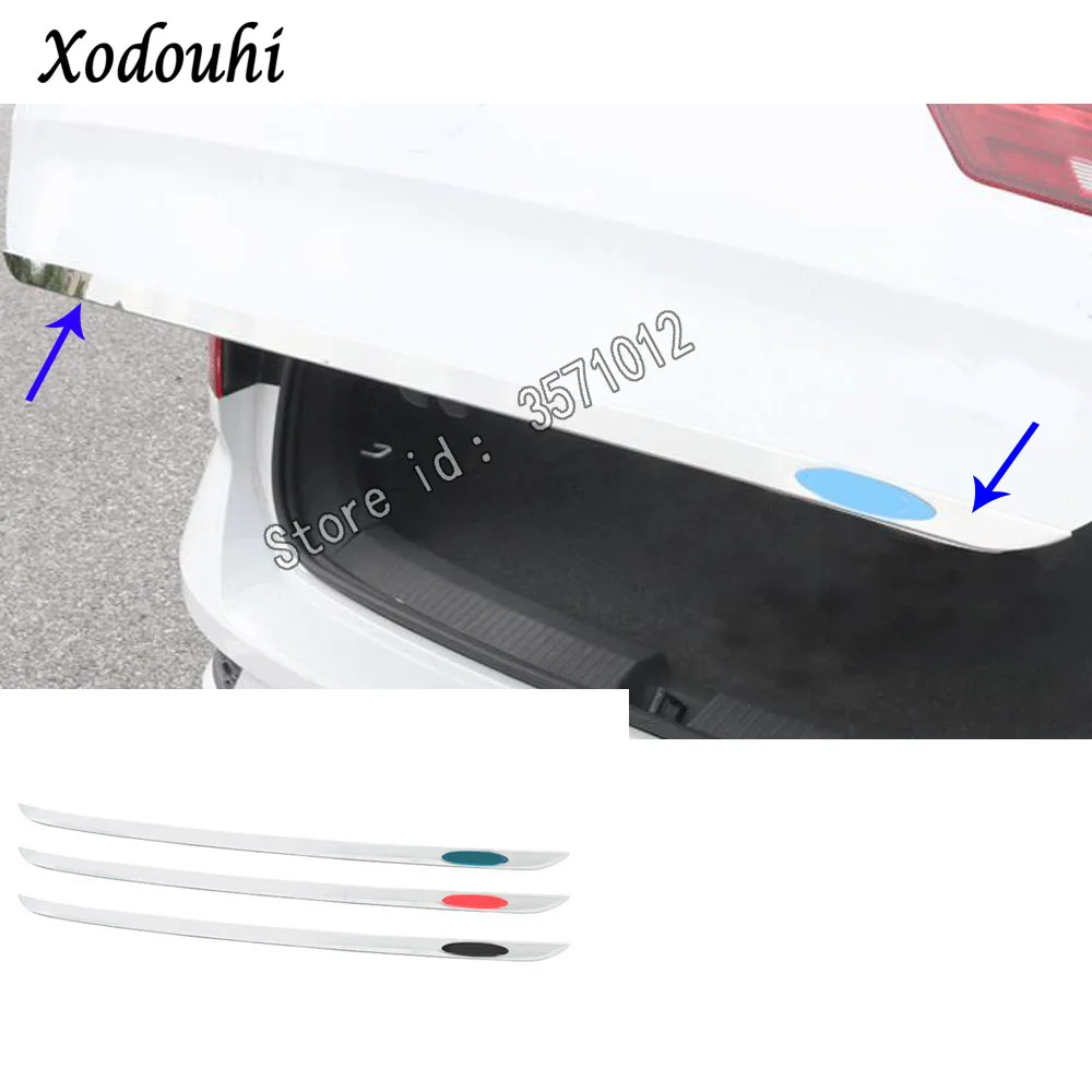 Car Sticker Rear Door License Tailgate Bumper Frame Plate Trim Trunk For Volkswagen VW T-ROC TROC 2017 2018 2019 2020 2021 2022