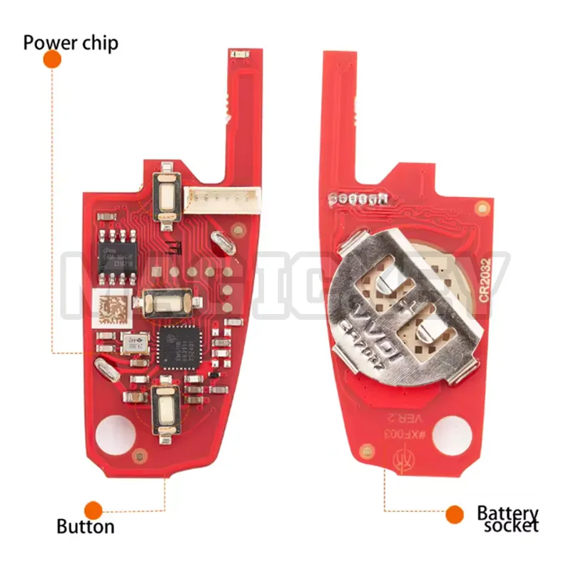 1 peça xhorse xka620en vvdi2 chave remota de fio universal 3 botões para audi tipo a6l q7