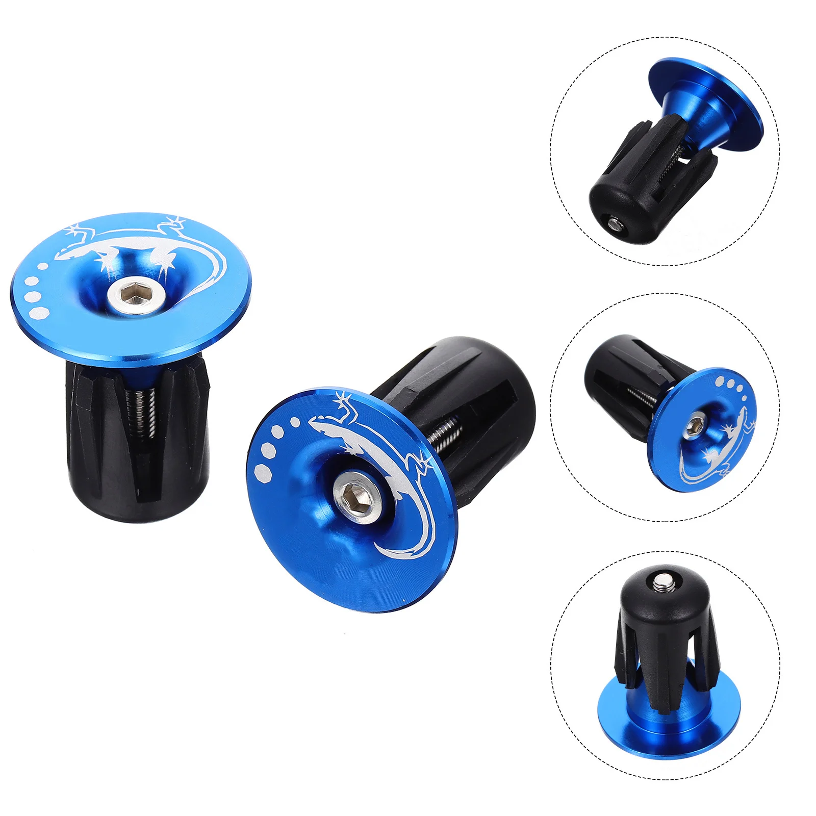 

1Pair Bike Handlebar Plugs Easy Install Disassemble Road Safety Upgrade Handlebar Plugs Bar Ends Bike Bar Ends