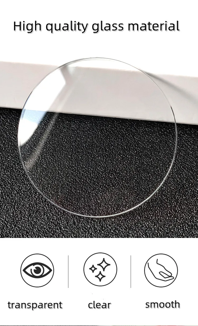 Double Domed Mineral Watch Glass 1.2mm Thickness Round Crystal 28mm-37.5mm Diameter Curved Len for Watch Repair YZC922