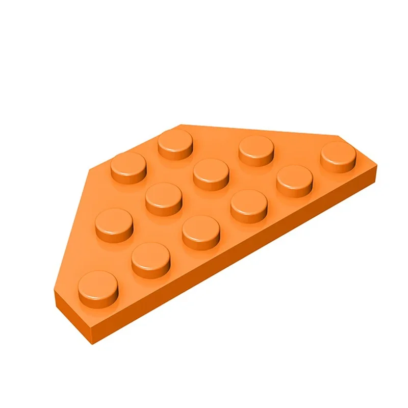 Gobricks 1 шт. клиновая пластина MOC 3x6 с вырезанными углами, кирпичи, совместимые с моделью 2419 43127, детали строительных блоков, детские сборные игрушки