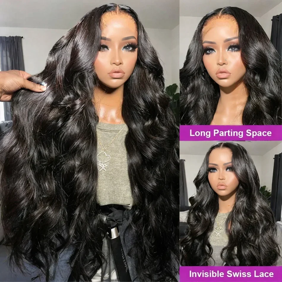 Body Wave Lace Front Human Hair Wigs 180 Density Brazilian Hair 13x4 HD Lace Frontal Wig For Black Women Pre Plucked Baby Hair