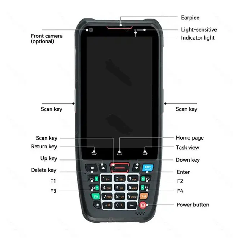 Imagem -04 - Terminal Handheld Esperto do Coletor de Dados Pda do Andróide Móvel com Leitor sem Fio do Varredor do Código de Barras 1d 2d para o Sistema de Inventário Dt40