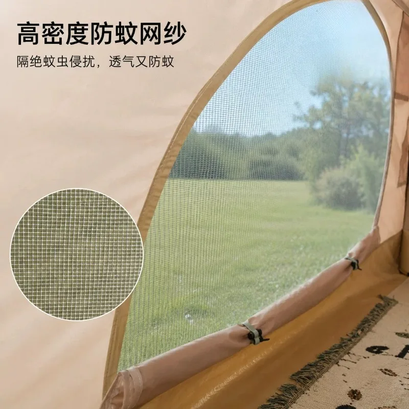 3-6 Person Inflatable Family Camping Tent, Weatherproof King Size Tent with Skylight, Outdoor Portable Shelter 1pcs
