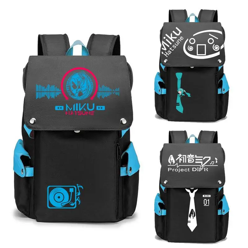 

Hatsune Miku Backpack Large Capacity School Bag Cartoon Anime Cute Student Backpack Outdoor Travel Bags Teenagers Birthday Gifts