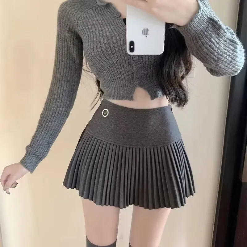 Lolita Elegant Vintage Pleated Skirt Women Sexy High Waist A-line Patchwork Y2k Skirt Korean Preppy Style Kawaii Mini Skirts
